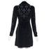 Women's Versace 2012 Runway Black Velvet Gothic Byzantine Flared Coat