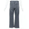 Women's Miu Miu 2024 Grey Frayed Embroidered Logo Denim Jeans