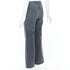 Women's Miu Miu 2024 Grey Frayed Embroidered Logo Denim Jeans