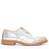 Men's Alexander McQueen Silver Leather Brogue Shoes