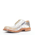 Men's Alexander McQueen Silver Leather Brogue Shoes