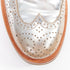 Men's Alexander McQueen Silver Leather Brogue Shoes