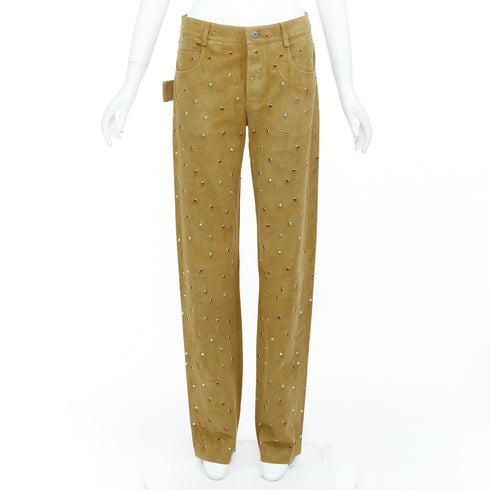Women's Bottega Veneta 2021 Runway Brown Suede Pants