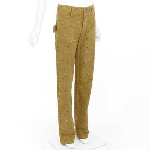 Women's Bottega Veneta 2021 Runway Brown Suede Pants