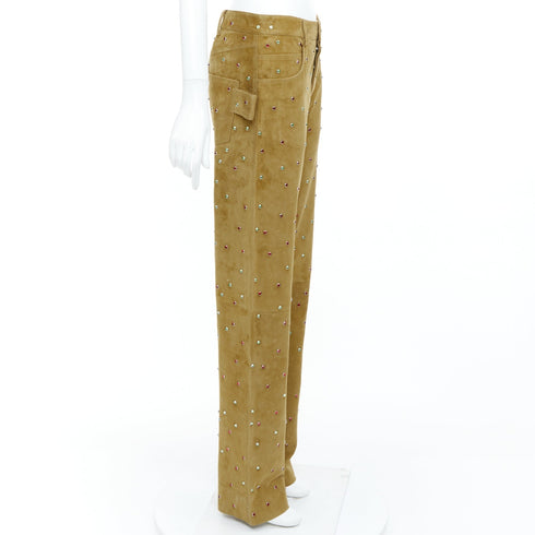 Women's Bottega Veneta 2021 Runway Brown Suede Pants