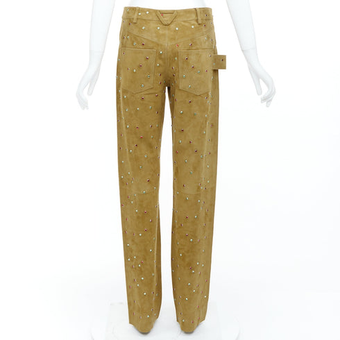 Women's Bottega Veneta 2021 Runway Brown Suede Pants