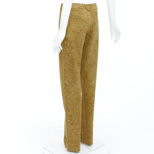 Women's Bottega Veneta 2021 Runway Brown Suede Pants