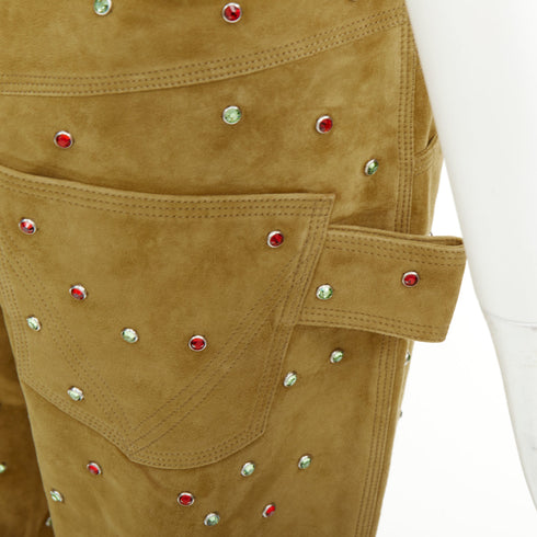 Women's Bottega Veneta 2021 Runway Brown Suede Pants