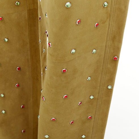 Women's Bottega Veneta 2021 Runway Brown Suede Pants