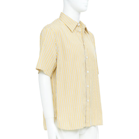 Men's Bottega Veneta Outline Yellow Striped Shirt