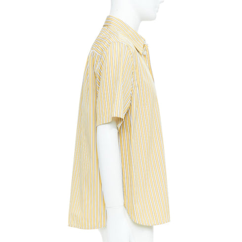 Men's Bottega Veneta Outline Yellow Striped Shirt
