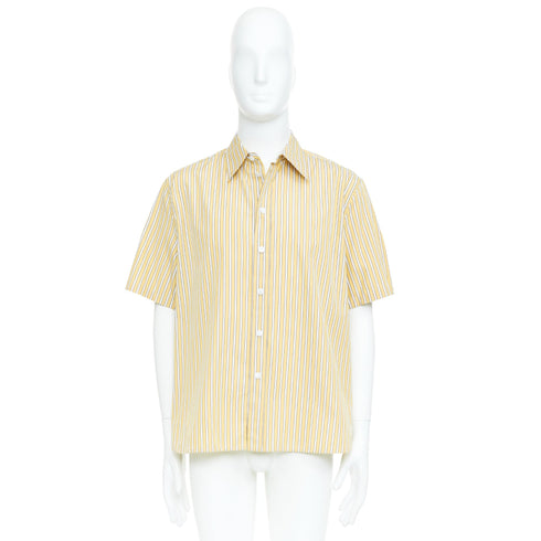 Men's Bottega Veneta Outline Yellow Striped Shirt