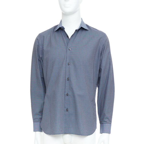 Men's Prada Blue Checked Shirt