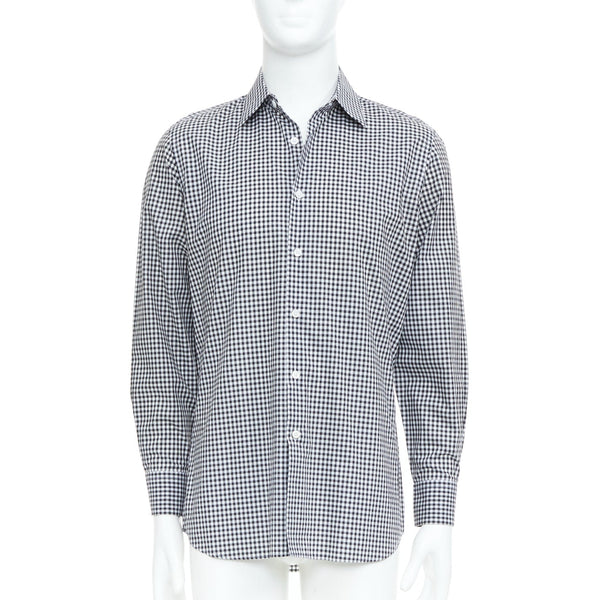 Men's Prada 2008 Black Checked Shirt