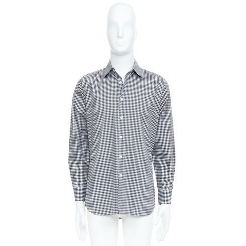Men's Prada 2008 Black Checked Shirt