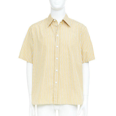 Men's Bottega Veneta Outline Yellow Striped Shirt