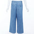 Women's Miu Miu 2023 Blue Pleated Straight Denim Jeans