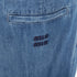 Women's Miu Miu 2023 Blue Pleated Straight Denim Jeans