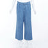Women's Miu Miu 2023 Blue Pleated Straight Denim Jeans