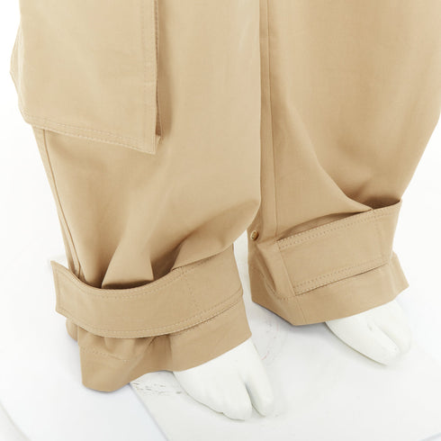 Men's Valentino 2023 Brown Gabardine Cargo Pants