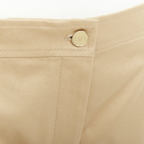 Men's Valentino 2023 Brown Gabardine Cargo Pants