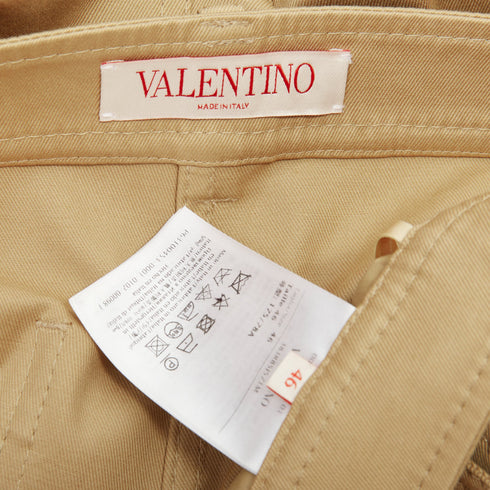 Men's Valentino 2023 Brown Gabardine Cargo Pants