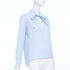 Women's Valentino Blue Pussy Bow Blouse Shirt