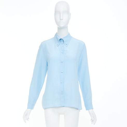 Women's Gucci 2015 Blue Fluid Blouse Shirt
