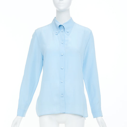Women's Gucci 2015 Blue Fluid Blouse Shirt