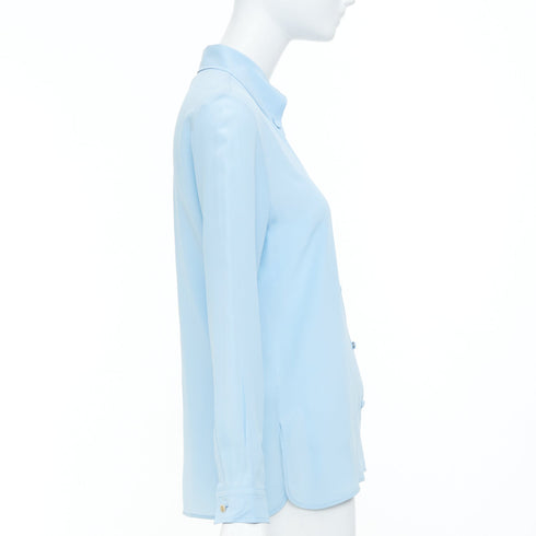 Women's Gucci 2015 Blue Fluid Blouse Shirt