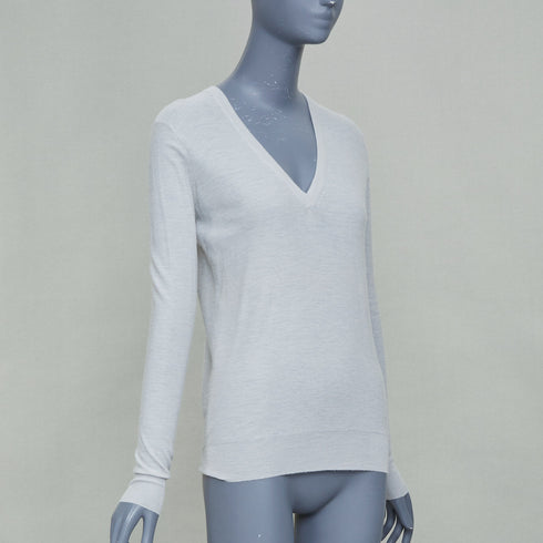 Women's Joseph Grey Cashmere Pullover Sweater