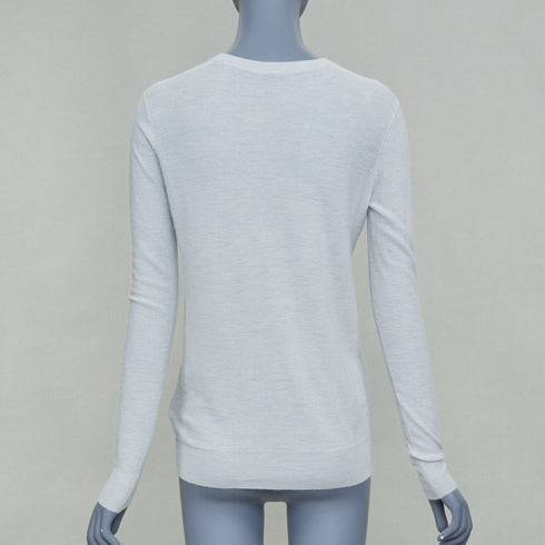 Women's Joseph Grey Cashmere Pullover Sweater