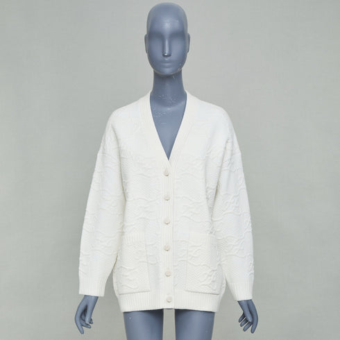 Women's Fendi 2021 White Monogram Cardigan