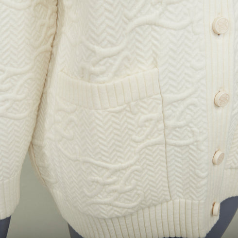 Women's Fendi 2021 White Monogram Cardigan