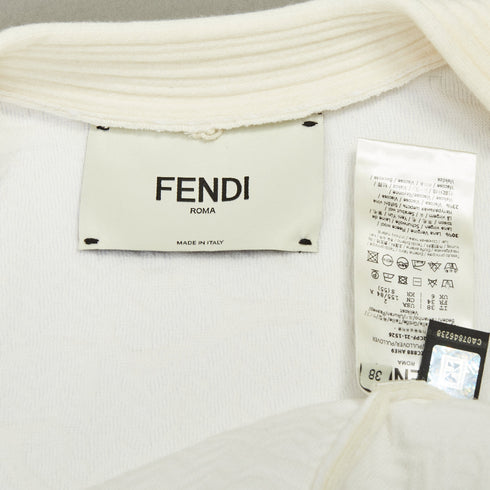 Women's Fendi 2021 White Monogram Cardigan