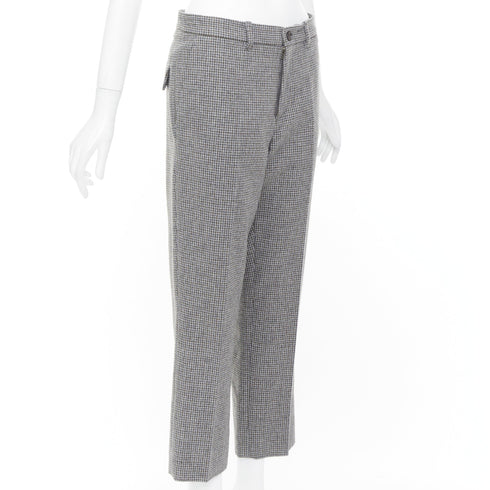 Women's Miu Miu 2020 Grey Houndstooth Cropped Trouser
