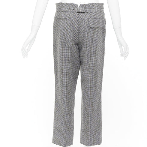 Women's Miu Miu 2020 Grey Houndstooth Cropped Trouser