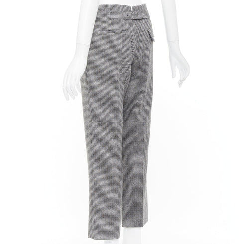 Women's Miu Miu 2020 Grey Houndstooth Cropped Trouser