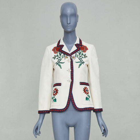 Women's Gucci 2015 Rose Embroidered Jacket