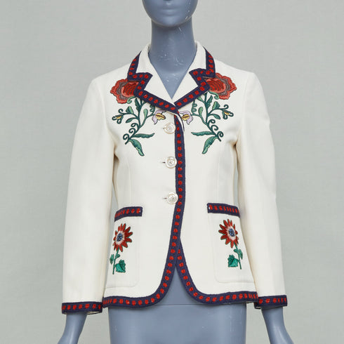 Women's Gucci 2015 Rose Embroidered Jacket
