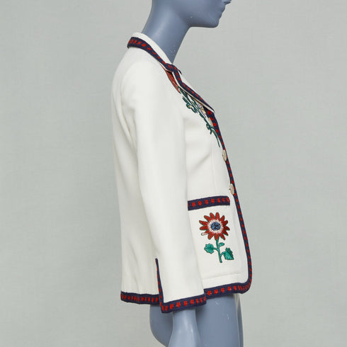 Women's Gucci 2015 Rose Embroidered Jacket
