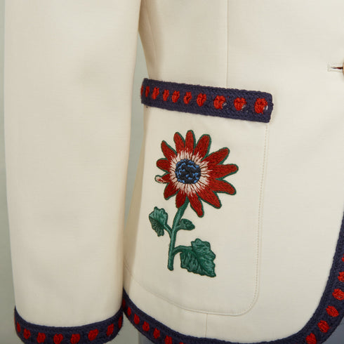 Women's Gucci 2015 Rose Embroidered Jacket