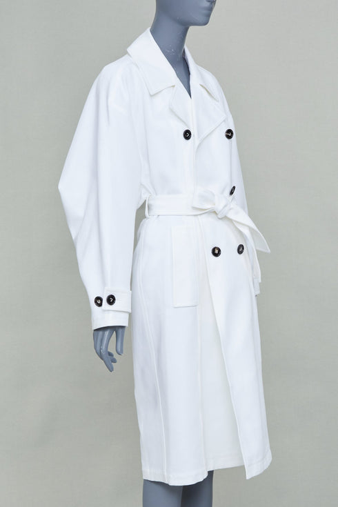 Women's Bottega Veneta White Bubble Back Trench Coat