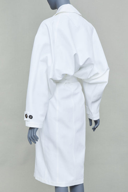 Women's Bottega Veneta White Bubble Back Trench Coat