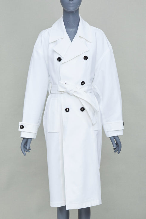 Women's Bottega Veneta White Bubble Back Trench Coat