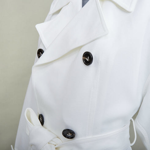 Women's Bottega Veneta White Bubble Back Trench Coat