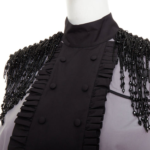 Women's Prada 2020 Runway Beaded Fringe Shirt