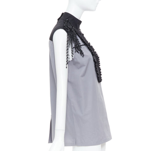 Women's Prada 2020 Runway Beaded Fringe Shirt