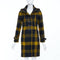 Women's Burberry Yellow Punk Tartan Plaid Wool Double Breasted Coat