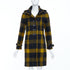 Women's Burberry Yellow Punk Tartan Plaid Wool Double Breasted Coat
